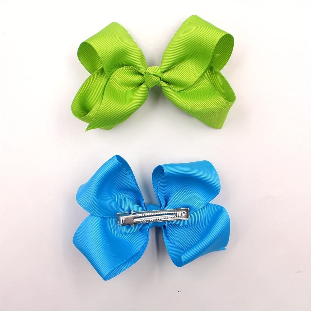 Hair Clips for Women - Bows for Girls 40pcs Grosgrain Ribbon Boutique Bow Alligator 4.5 Inch - product detail view 2