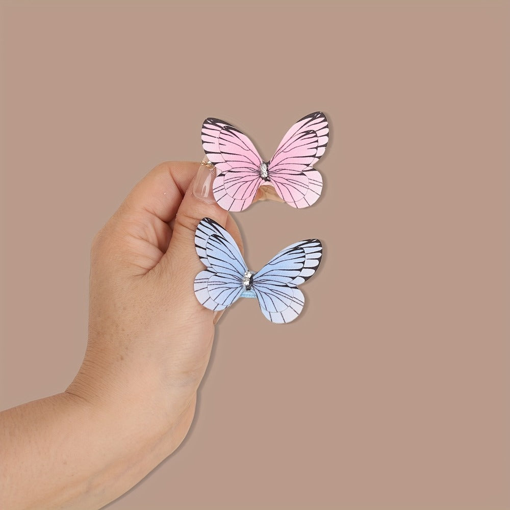 Hair Clips for Women - Butterfly 12pcs Set Y2K Shiny Sequin Double Layer Acrylic Butterfly Luxury - product detail view 35