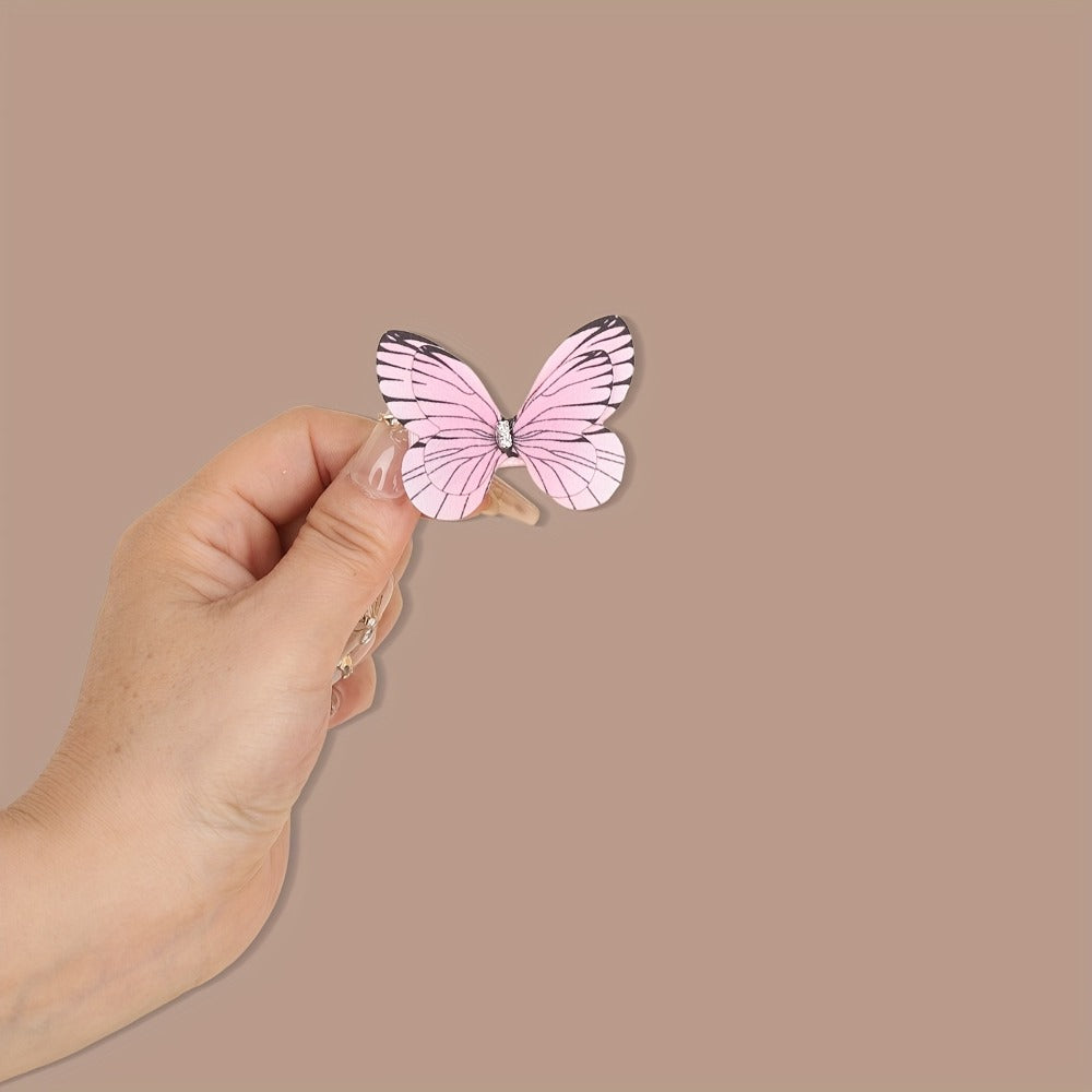 Hair Clips for Women - Butterfly 12pcs Set Y2K Shiny Sequin Double Layer Acrylic Butterfly Luxury - product detail view 36