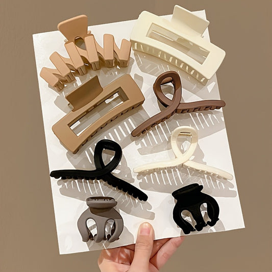 Hair Clips for Women - Claw for 15pcs Large Plastic Clip Set Minimalist Solid Color Colorful - main product view
