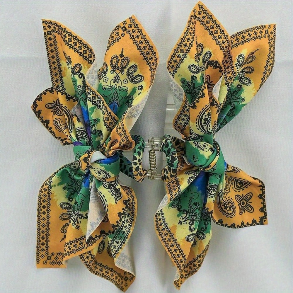 Hair Clips for Women - Claw 4pcs Vintage Bow Nonslip Strong Hold Jaw Clip Boho Style Accessories - product detail view 6