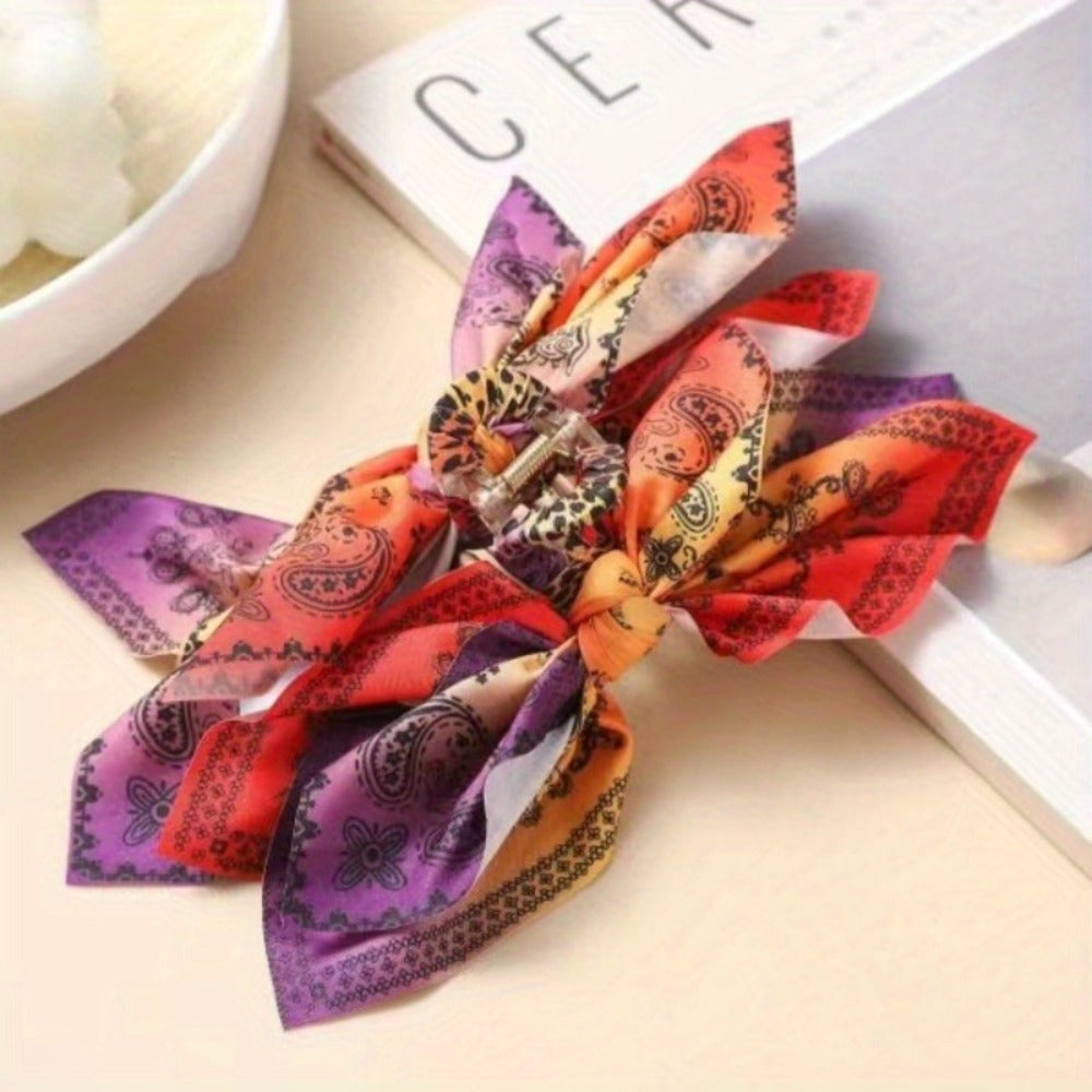 Hair Clips for Women - Claw 4pcs Vintage Bow Nonslip Strong Hold Jaw Clip Boho Style Accessories - product detail view 10