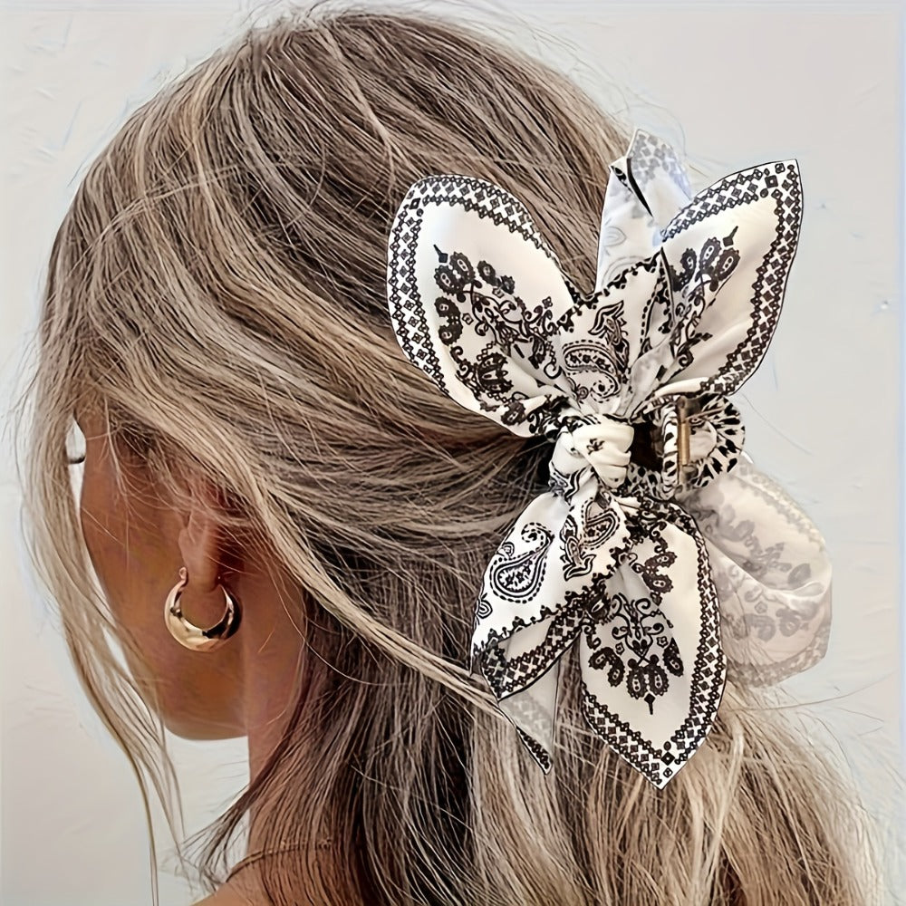 Hair Clips for Women - Claw 4pcs Vintage Bow Nonslip Strong Hold Jaw Clip Boho Style Accessories - product detail view 15