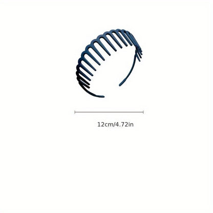 Hair Clips for Women - Face Wash Headbands for 5 Pack Long Tooth Non-Slip Matte Plastic Bands - product detail view 4