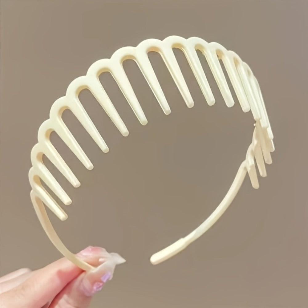 Hair Clips for Women - Face Wash Headbands for 5 Pack Long Tooth Non-Slip Matte Plastic Bands - product detail view 7
