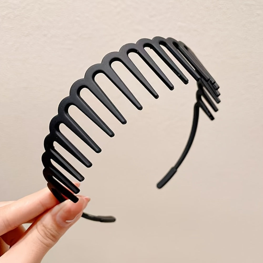 Hair Clips for Women - Face Wash Headbands for 5 Pack Long Tooth Non-Slip Matte Plastic Bands - product detail view 9
