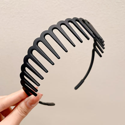Hair Clips for Women - Face Wash Headbands for 5 Pack Long Tooth Non-Slip Matte Plastic Bands - product detail view 9