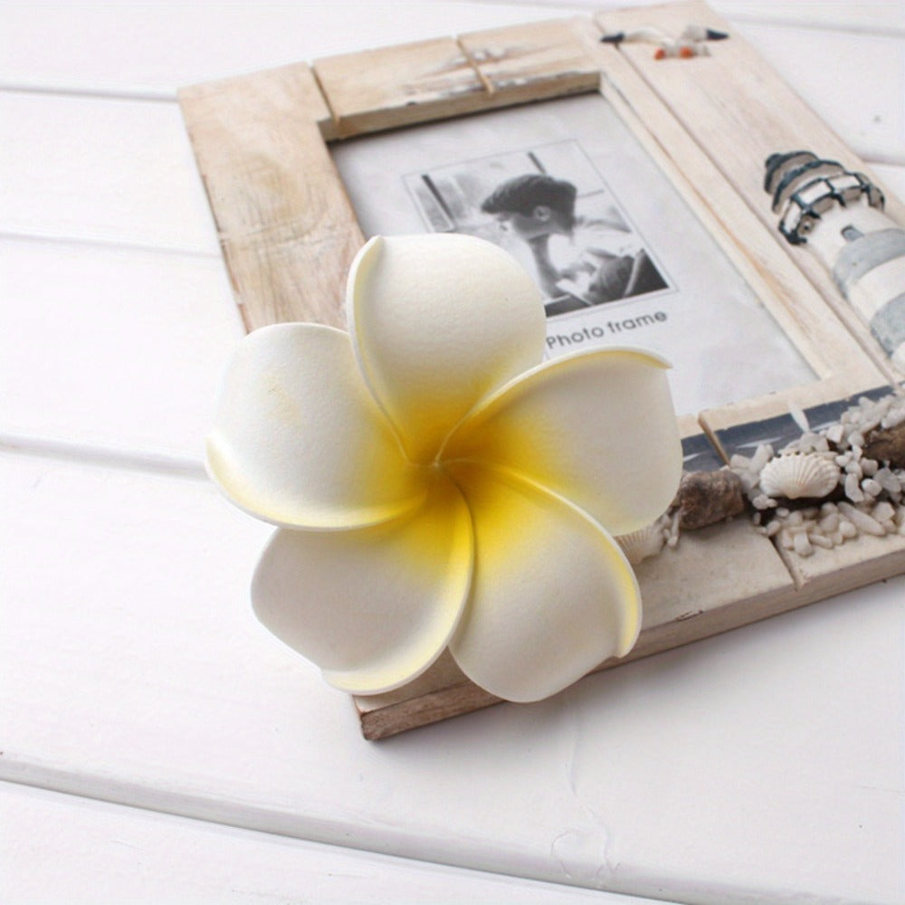 Hair Clips for Women - Flower for 36 Pack Tropical Plumeria Frangipani Barrettes, Lightweight - product detail view 2
