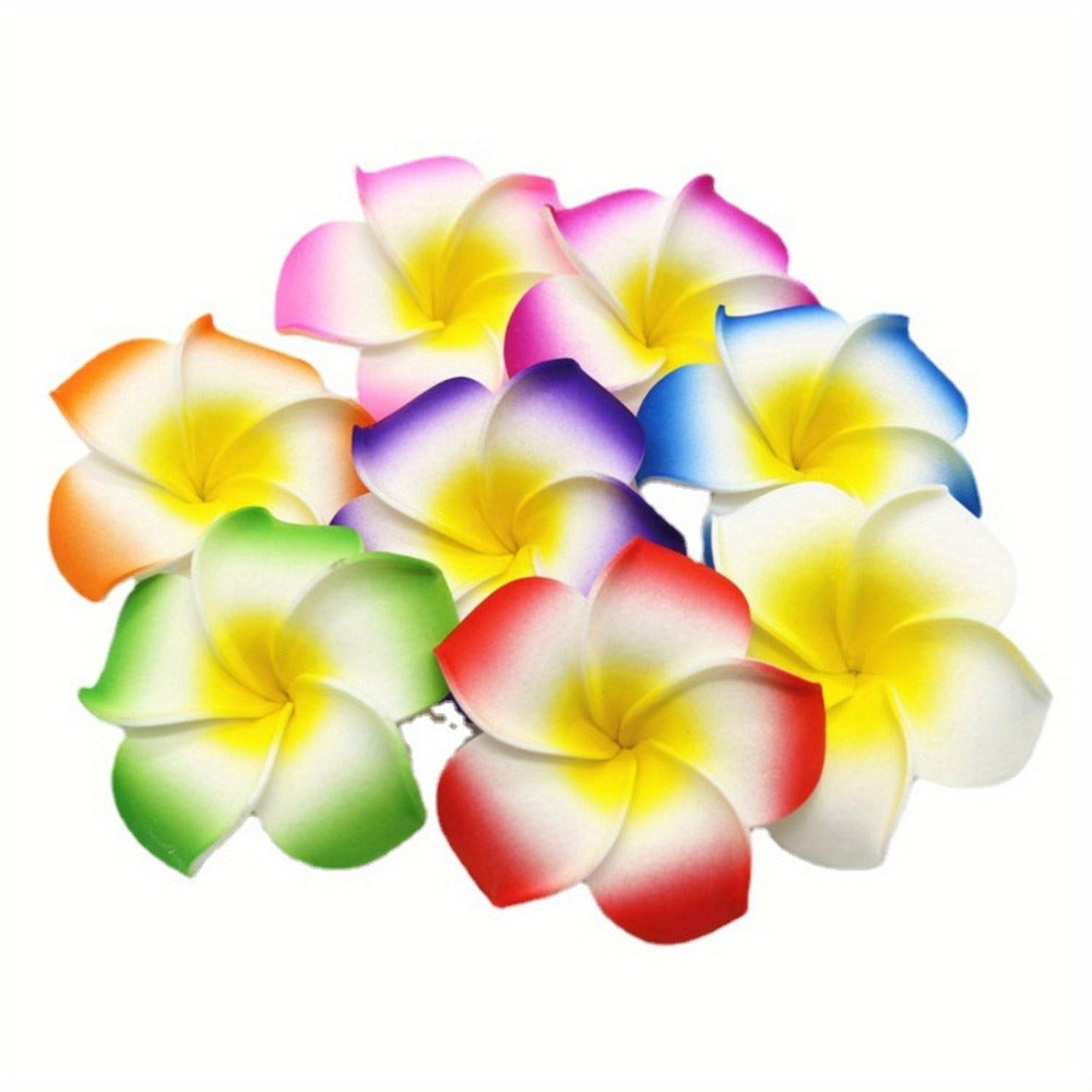Hair Clips for Women - Flower for 36 Pack Tropical Plumeria Frangipani Barrettes, Lightweight - product detail view 5