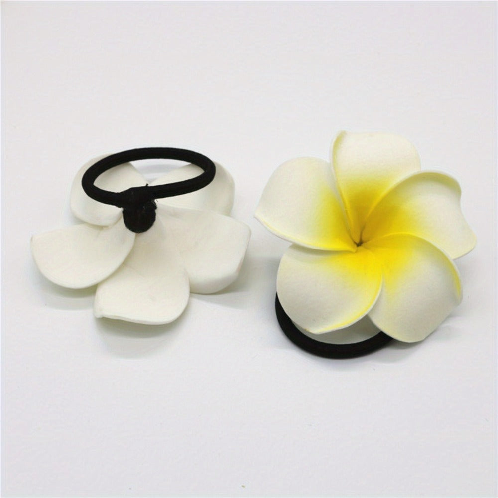 Hair Clips for Women - Flower for 36 Pack Tropical Plumeria Frangipani Barrettes, Lightweight - product detail view 10