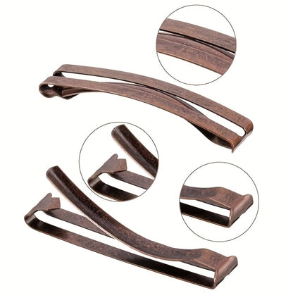 Hair Clips for Women - Metal Barrettes 30pcs Open Center Domed for Assorted Colors Black Brown - product detail view 2