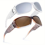 2PC White Mirror & Gra Brown