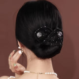 Black Ball Precious Stone Star Plate Hair Clip [1 Pack]
