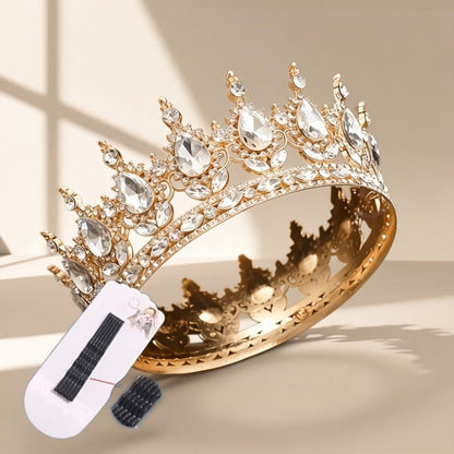 Hair Clips for Women - Rhinestone Crown Clip Set 2pcs - Luxury Princess Tiara Accessories for - product detail view 7