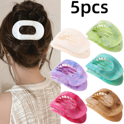 Hair Clips for Women - Shark Claw Oversized 5 6pcs Set 2D Flat Extra Large Claw Clip Non-Slip - product detail view 5