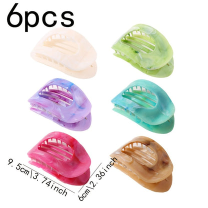 Hair Clips for Women - Shark Claw Oversized 5 6pcs Set 2D Flat Extra Large Claw Clip Non-Slip - product detail view 7