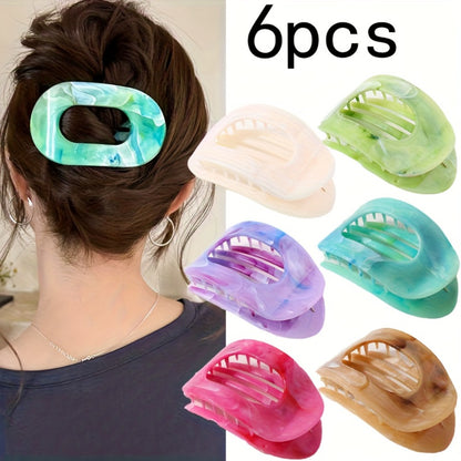 Hair Clips for Women - Shark Claw Oversized 5 6pcs Set 2D Flat Extra Large Claw Clip Non-Slip - product detail view 10