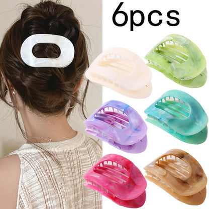 Hair Clips for Women - Shark Claw Oversized 5 6pcs Set 2D Flat Extra Large Claw Clip Non-Slip - product detail view 12