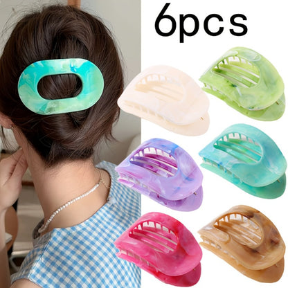 Hair Clips for Women - Shark Claw Oversized 5 6pcs Set 2D Flat Extra Large Claw Clip Non-Slip - product detail view 14