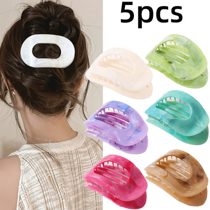Hair Clips for Women - Shark Claw Oversized 5 6pcs Set 2D Flat Extra Large Claw Clip Non-Slip - product detail view 16