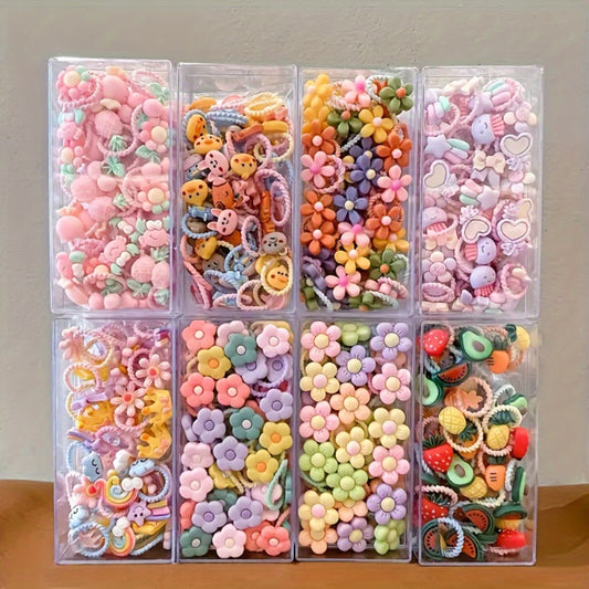 Hair Ties & Bands - Elastic 40pcs Colorful Mixed Random Set Cute Headbands for Women Girls - main product view
