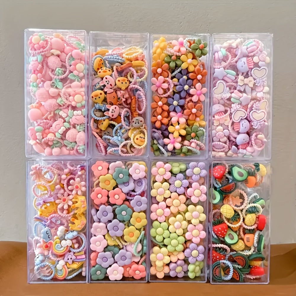 Hair Ties & Bands - Elastic 40pcs Colorful Mixed Random Set Cute Headbands for Women Girls - product detail view 9