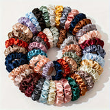 48-piece mixed pack of women's small intestine hair ties in random colors
