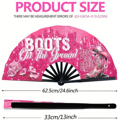 Hand Fan - Folding for Line Dancing Decorative Flapping for Props, Home Decoration & - product detail view 6