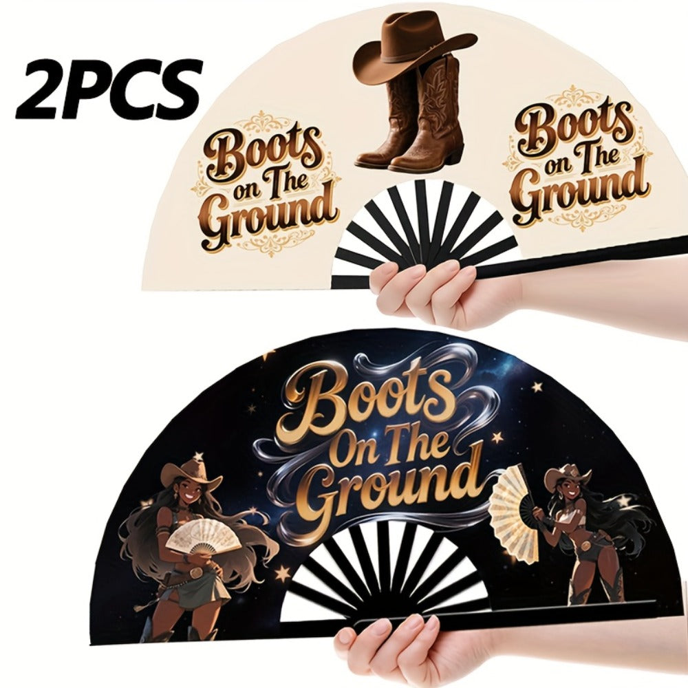 Hand Fan - Folding for Line Dancing Decorative Flapping for Props, Home Decoration & - product detail view 10
