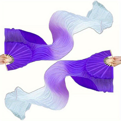 Hand Fan - Folding Set of 2 - 4 Colors Available, Portable for Dance Events Raves - product detail view 2