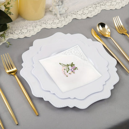 Handkerchief - for Women 20 Pack Floral Embroidered White Lace Edge Cotton 11 Inch - product detail view 5