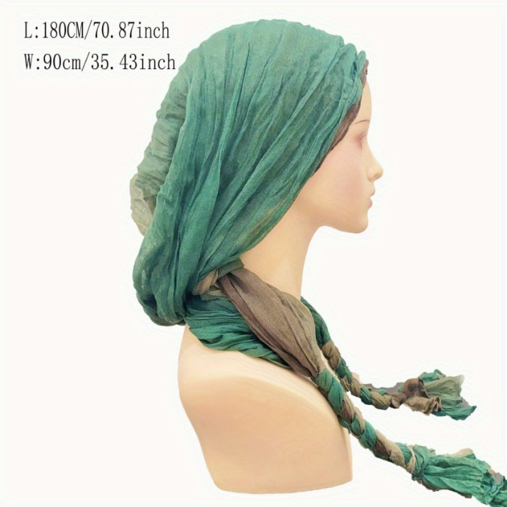 Hats & Beanies - Braided Turban Hat for Women Lightweight Multicolor Knit Head Wrap, Retro - product detail view 7