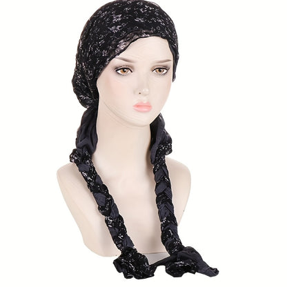 Hats & Beanies - Braided Turban Hat for Women Lightweight Multicolor Knit Head Wrap, Retro - product detail view 18