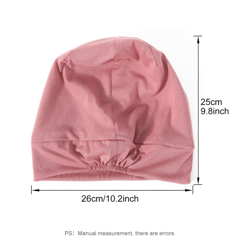 Hats & Beanies - Turban Hat for Women 4pcs Soft Satin Lining Muslim Turban Sleep Cap Chemo - product detail view 8