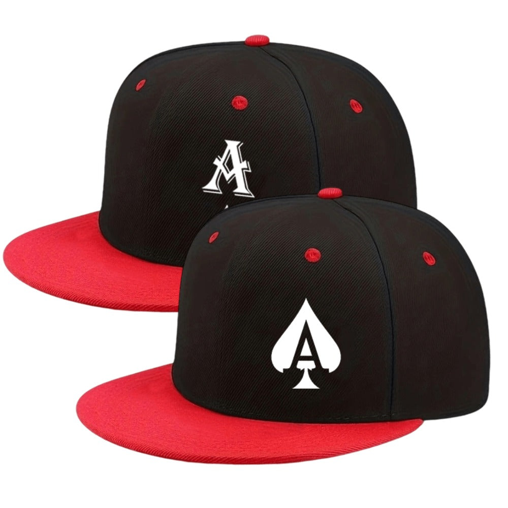 Hats - Flat Brim Baseball Cap 2-Pack Monogram Hip Hop Snapback Hat Adjustable - product detail view 11