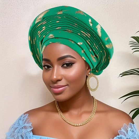 Head Wrap - African Headscarf Hat with Braided Crown for Women Multi-Layered Gele for - main product view