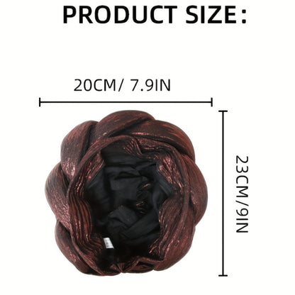 Head Wraps - Headscarf Hat Women African Muslim Braided Ethnic Pullover - Side Thick - product detail view 2