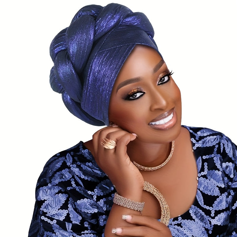 Head Wraps - Headscarf Hat Women African Muslim Braided Ethnic Pullover - Side Thick - product detail view 14