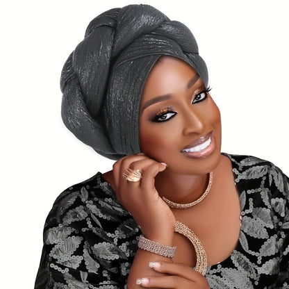 Head Wraps - Headscarf Hat Women African Muslim Braided Ethnic Pullover - Side Thick - product detail view 20