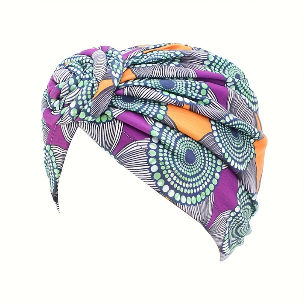 Head Wraps & Turbans - African Wrap for Women 5pcs Pre-Knotted Turban Bohemian Multicolor Knot - product detail view 5