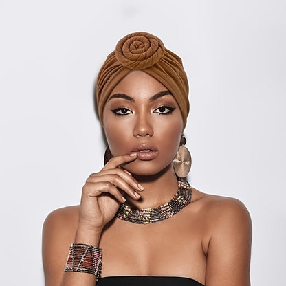 Head Wraps & Turbans - African Wrap for Women 5pcs Pre-Knotted Turban Bohemian Multicolor Knot - product detail view 10