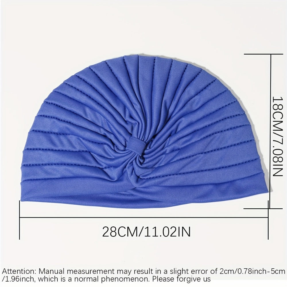 Head Wraps & Turbans - Turban for Women 15pcs Bohemian Pleated Pre-Tied Twisted Headband Set Soft - product detail view 4