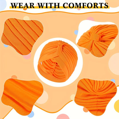 Head Wraps & Turbans - Turban for Women 15pcs Bohemian Pleated Pre-Tied Twisted Headband Set Soft - product detail view 7