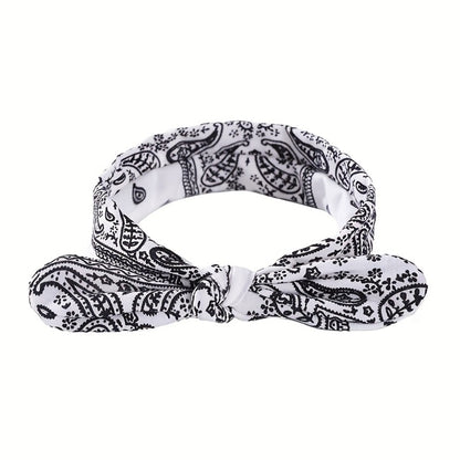 Headband for Women - for 6 Pack Bohemian Cashew Flower Bow Elastic Sports Headscarf Loose Boho - product detail view 12
