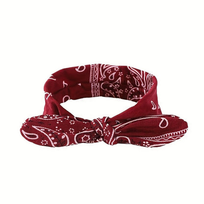 Headband for Women - for 6 Pack Bohemian Cashew Flower Bow Elastic Sports Headscarf Loose Boho - product detail view 13