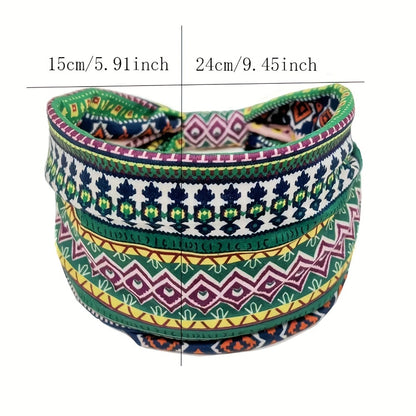 Headband for Women - for 8 Pack Wide African Turban Knot Elastic Hair Band Luxury Anti-Slip - product detail view 4