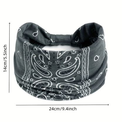 Headband for Women - for 8 Pack Wide African Turban Knot Elastic Hair Band Luxury Anti-Slip - product detail view 10