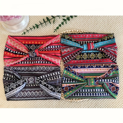 Headband for Women - for 8 Pack Wide African Turban Knot Elastic Hair Band Luxury Anti-Slip - product detail view 12