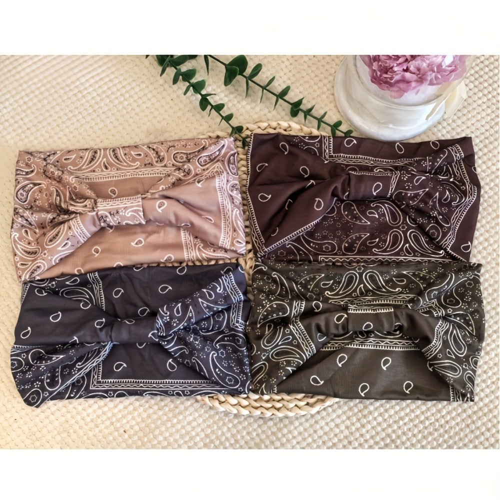 Headband for Women - for 8 Pack Wide African Turban Knot Elastic Hair Band Luxury Anti-Slip - product detail view 15