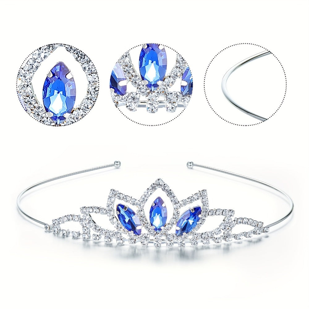 Headband for Women - Girls Princess Rhinestone Crown 10pcs - Colorful Crystal Tiara Set for - product detail view 4